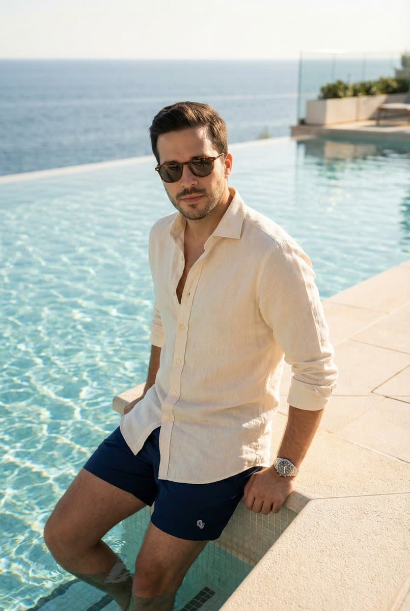 Create a high-quality, editorial-style photoshoot of the same man as in the r...