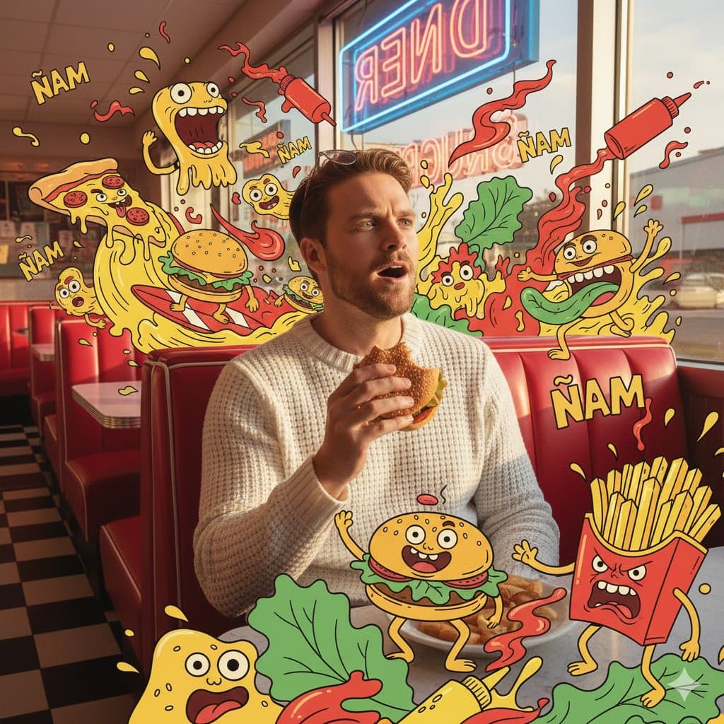 A vibrant, mixed-media masterpiece featuring a photorealistic version of the...