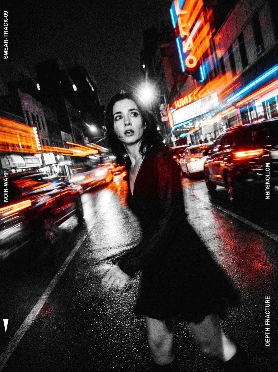 Night Drag Shutter Burn A visual explosion in the middle of a fast-moving str...