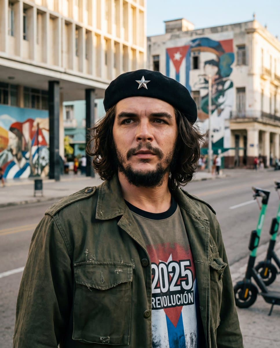 Che Guevara leading the revolution, even in 2025