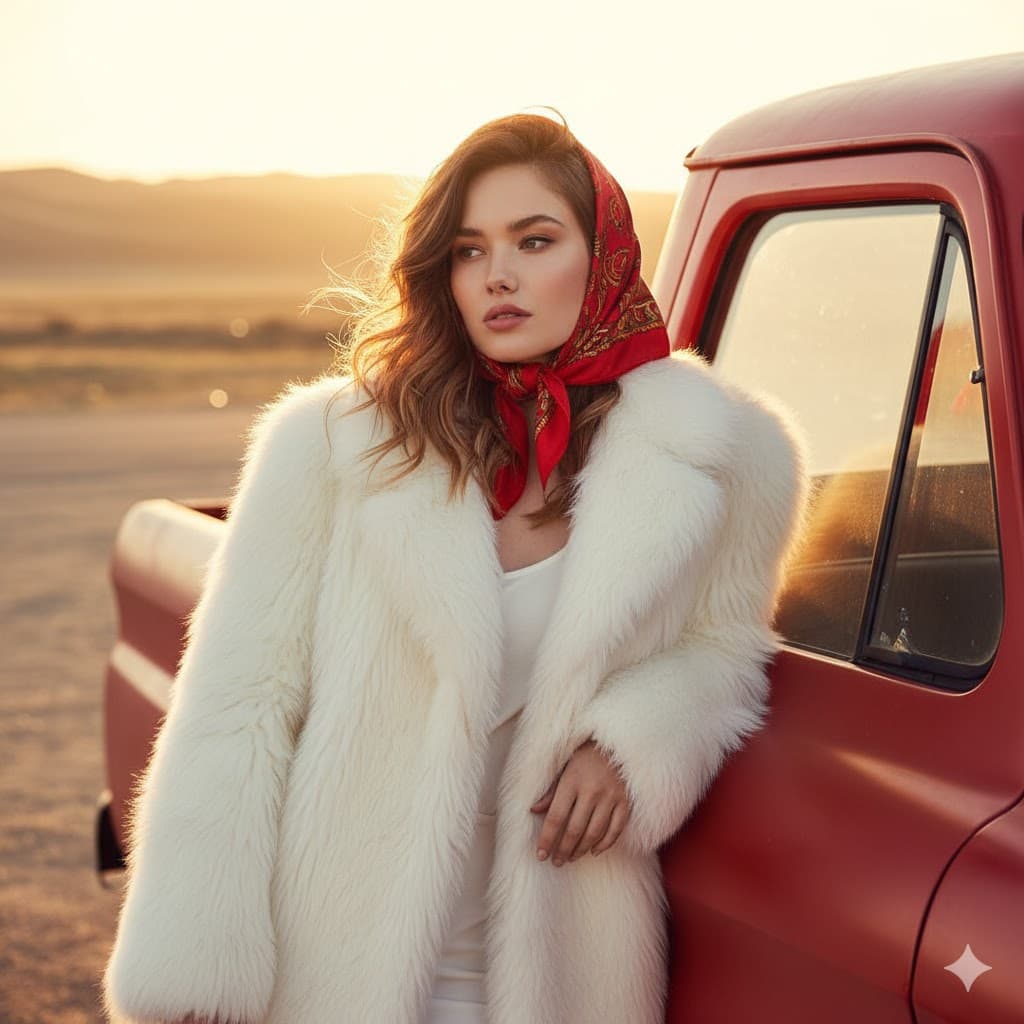 A portrait in the editorial style of the outdoor fashion magazine, inspired b...