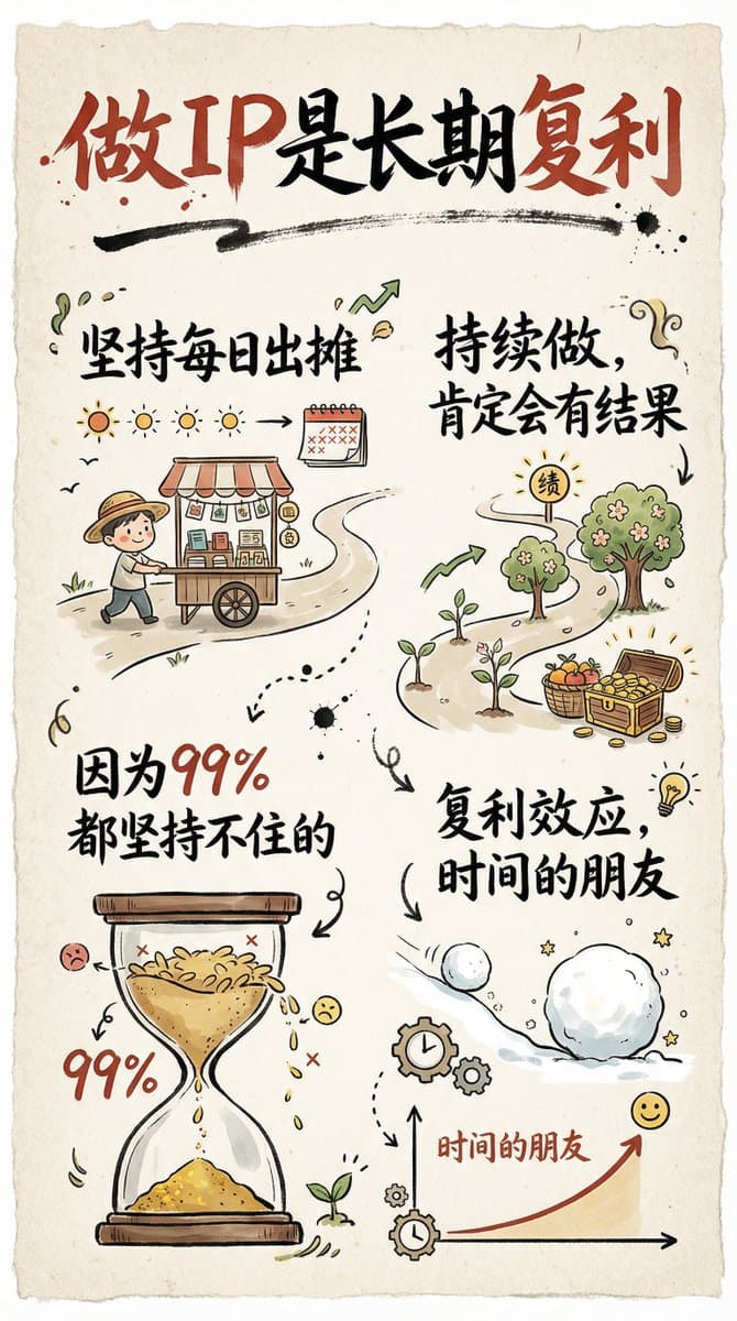 创作一张手绘风格的信息图卡片,比例为9:16竖版。卡片主题鲜明,背景为带有纸质肌理的米色或米白色,整体设计体现质朴、亲切的手绘美感。 卡片上方以红黑相间、...